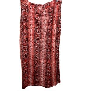 Asos Snakeskin Print Long Skirt
